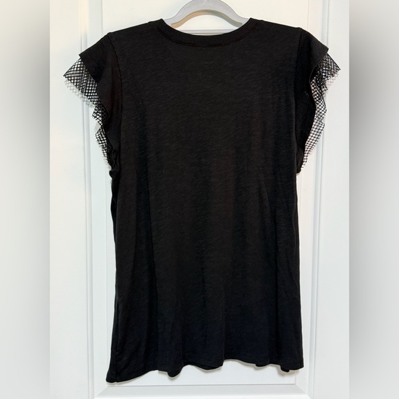 Torrid Black Top with Mesh Sleeves - Picture 2 of 9